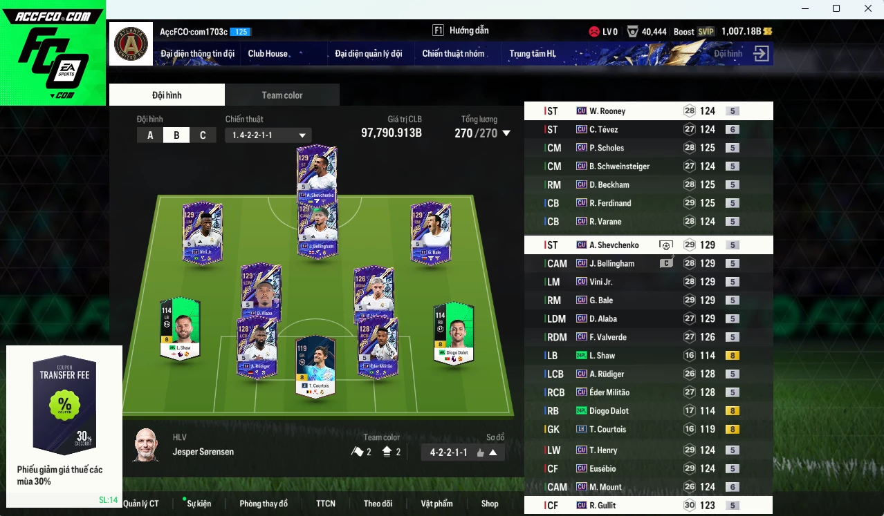 [ACC Rẻ🔥] Full mùa CU+5 mix MU 97.790b có CR7 CC+6, Sheva, Vini, Beckham, Rio, Bale, Scholes, Varane, Mount+6, Bellingham, Tevez+6, Rooney, Bastian, Eusébio, Alaba... mùa CU dư 1000b